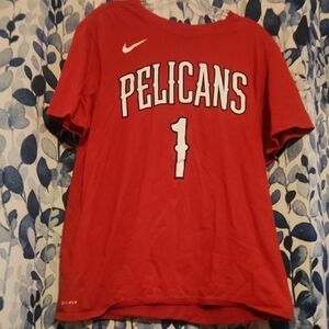 EUC Red New Orleans Pelicans Nike T-Shirt Size XL Williamson